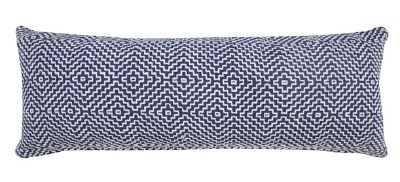 14" x 36" Vintage Indigo Flat Woven Diamond Pillow