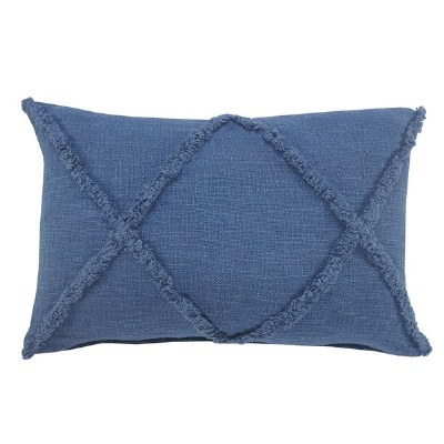 16" x 24" Coronet Blue Diamond Tufted Pillow