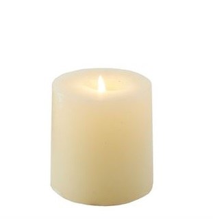 3" x 3" Ivory Unscented Pillar Candle