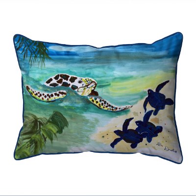 11" x 14" Turtle with Babies Indoor and Outdoor Pillow