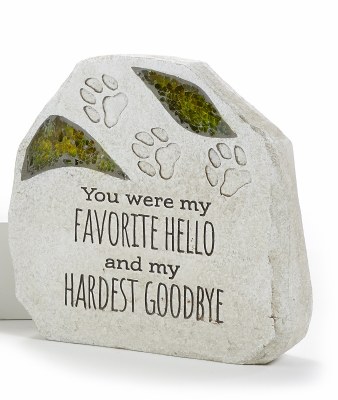 6" You Were My Favorite Mosaic Glass Pet Memorial Garden Stone