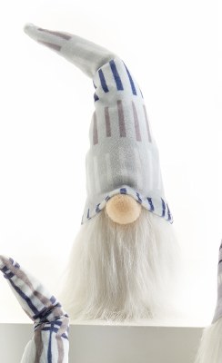 6" Light Gray Dash Hat White Beard Gnome
