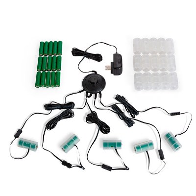 AA Battery or C Battery Converter Kit For Up to 5 Devices