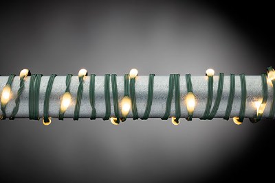 50' Connectable Micro LED Warm White 150 Light String With Green Wire