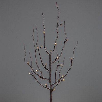 39" Brown Watertight LED Branch With 20 Warm White Lights