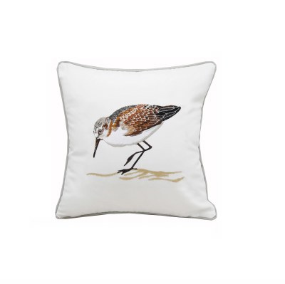 16" Square Sandpiper Chillin' Left Indoor Outdoor Pillow