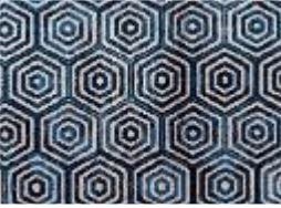 20" X 28" Hex Blue Washable Floor Mat