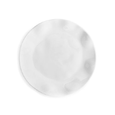 8" Round White Melamine Ruffle Plate