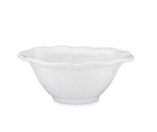 7" Round White Melamine Ruffle Bowl