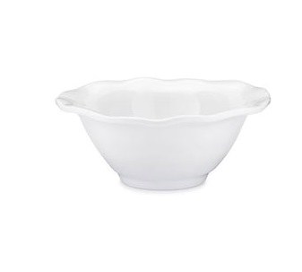 5" Round White Melamine Ruffle Dip Bowl