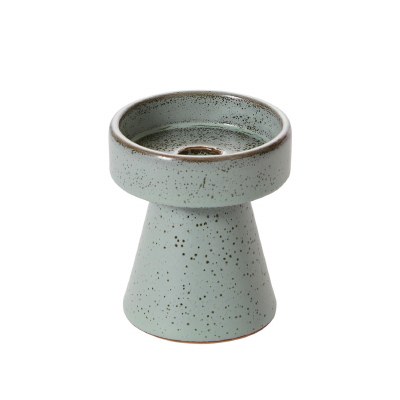 4" Speckled Turquoise Ceramic Pillar Candleholder