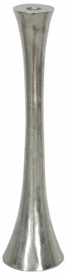 16" Distressed Silver Metal Taper Holder