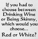 "If You Had To Choose Between Drinking Wine Or Being Skinny" Kitchen Towel