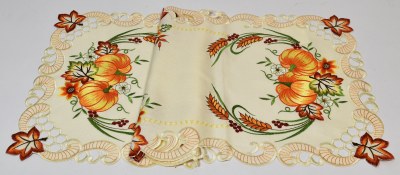 36" Pumpkin Harvest Table Runner Fall and Thanksgiving