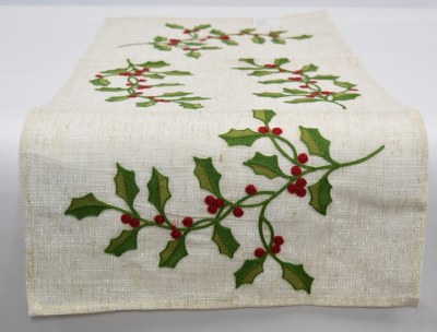 36" Holly Branch Table Runner