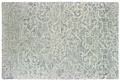 3.6' x 5.6' Gray and Ivory Curl Tallavera Rug 55602