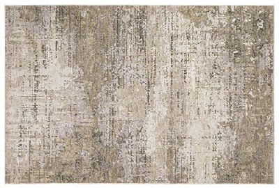 3.3' x 5' Cream and Tan Nebulous Rug 001H