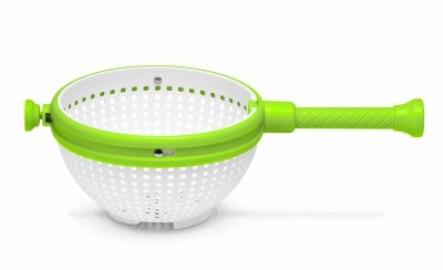 16" Green and White Spina Spin and Strain Colander