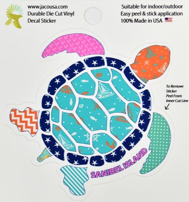 4" Sanibel Island Southern Patter Turtle Sticker