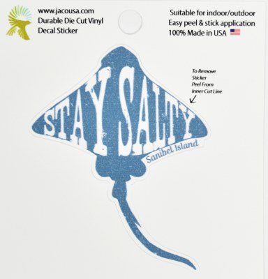 4" Stay Salty Sanibel Island Sticker