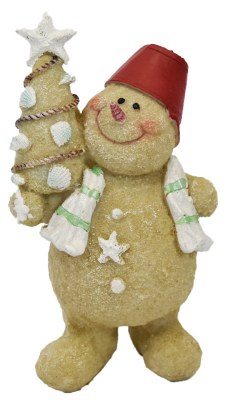 7.75" Sand Snowman With Tree
