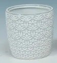 6" White Ceramic Pot