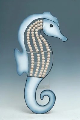 28" Metal Seahorse Wall Plaque