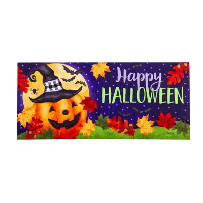 10" x 22" Jolly Jack Happy Halloween Sassafras Switch Doormat  Decoration