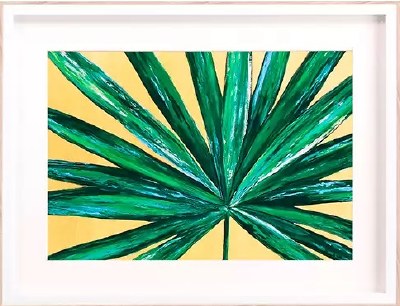 20" x 26" Palmetto on Yellow Background Framed