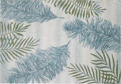 5.3' x 7.7' Ivory and Green Fauna Stella 6267 Rug