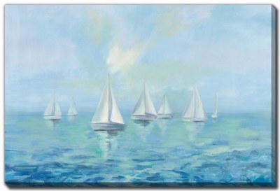 38" x 60" Boats in the Haze Canvas