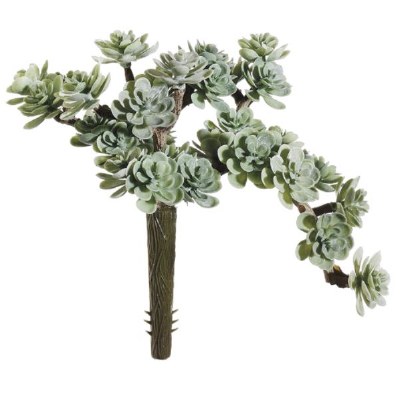 5" Faux Dusty Green and Dark Green Sedum Succulent