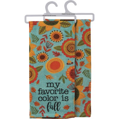 28" My Favorite Color is Fall Kitchen Towel Fall and Thanksgiving