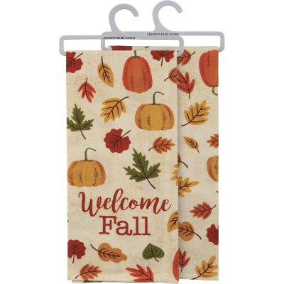 28" Welcome Fall Kitchen Towel Fall and Thanksgiving