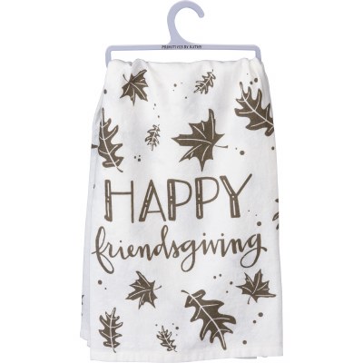 28" Square Happy Friendsgiving Kitchen Towel Fall and Thanksgiving
