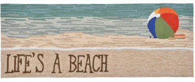 2' x 5' Sand Life's A Beach Frontporch Indoor/Outdoor Rug