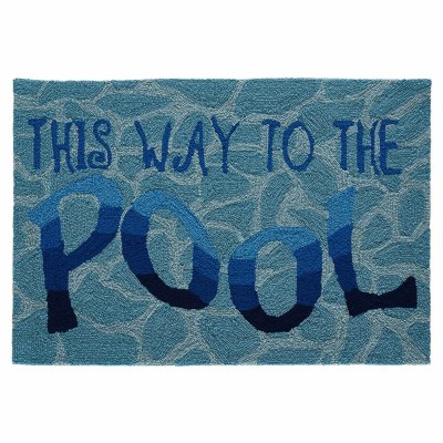 20" x 30" This Way To The Pool Frontporch Indoor/Outdoor Rug