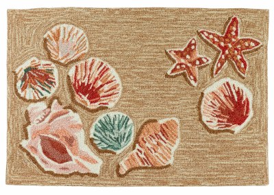 20" x 30" Sand Beachcomber Frontporch Indoor/Outdoor Rug