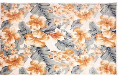 2.6' x 3.11' Ivory Tropical Floral Canyon Rug