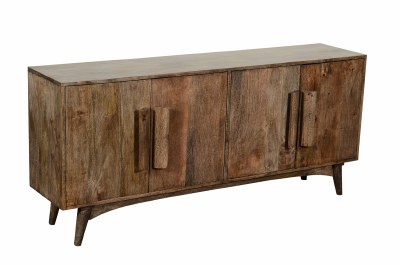 72" Brown Wood Four Door Sonoma Credenza