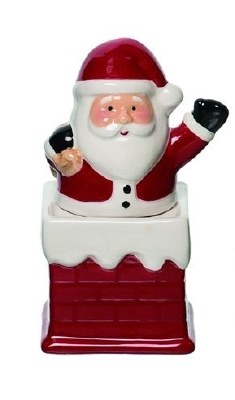 5" Red Santa in Chimney Salt & Pepper Shakers