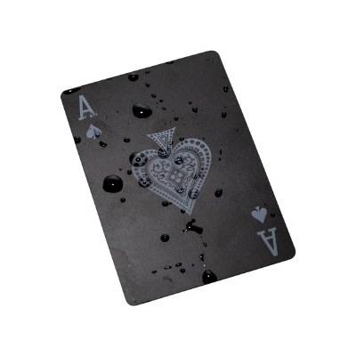 Men's Black Edition Waterproof Plastic Playing Card Deck