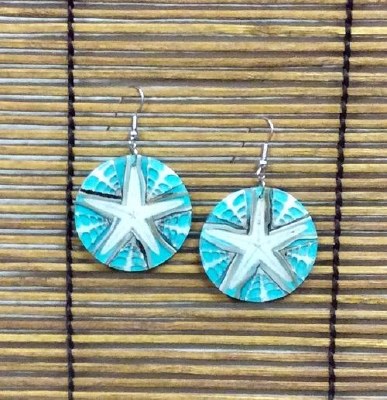 Aqua Starfish Earrings