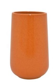 Orange Cylinder Ceramic Vase