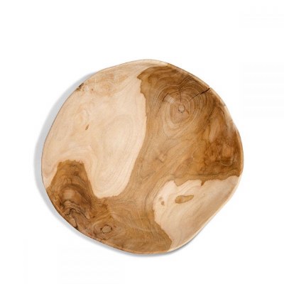 Medium Natural Round Wood Tray