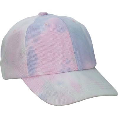 3.5" Brim Pink Tie Dye Cotton Unstructured Splash Baseball Cap