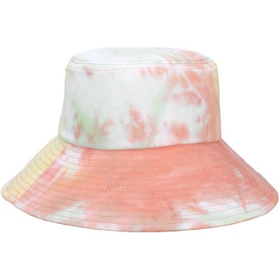 3.5" Brim Coral Tie Dye Cotton Spot Bucket Hat