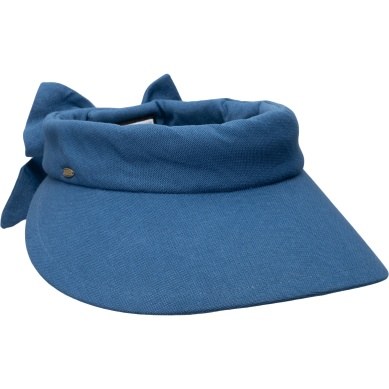 4.25" Brim Atlantic Blue Arosa Cotton Visor With Velcro Closure