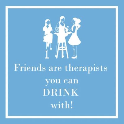 5" Square Friends Are Therapists You Can DRINK With Beverage Napkins