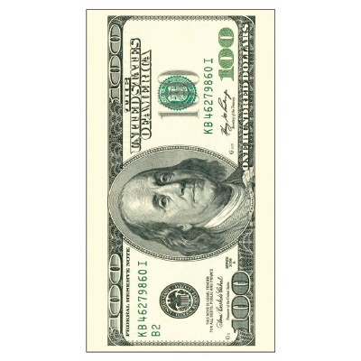 8" x 5" $100 Bill Guest Towels